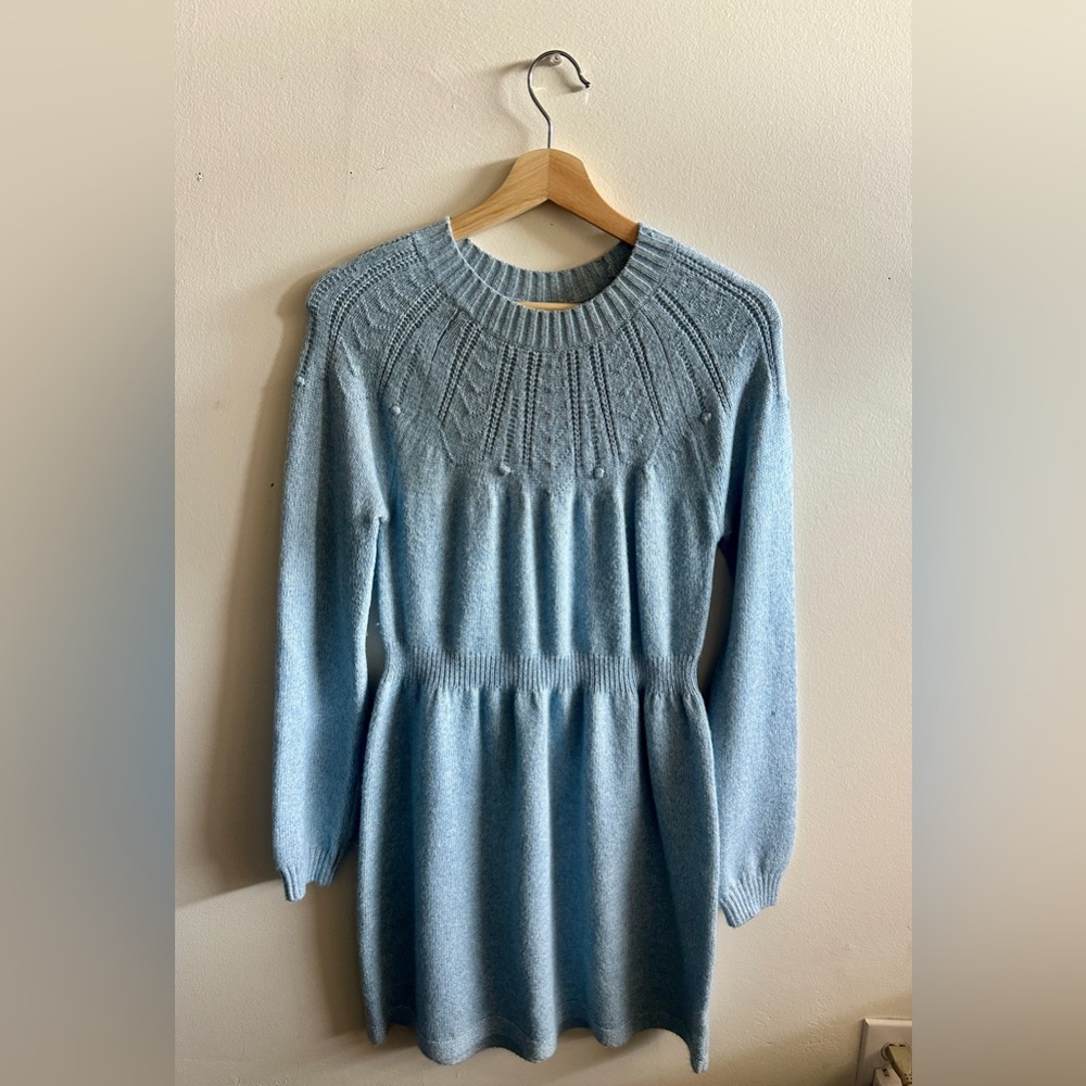 Cat & Jack Light Blue Long Sleeve Dress